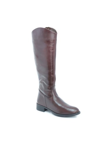 Brown leather Women's high boots