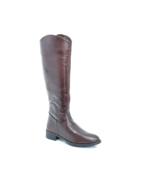 Brown leather Women's high boots