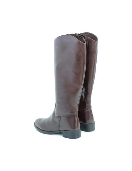 Brown leather Women's high boots
