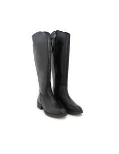 Botas de mujer de piel acabado a mano color negro 2