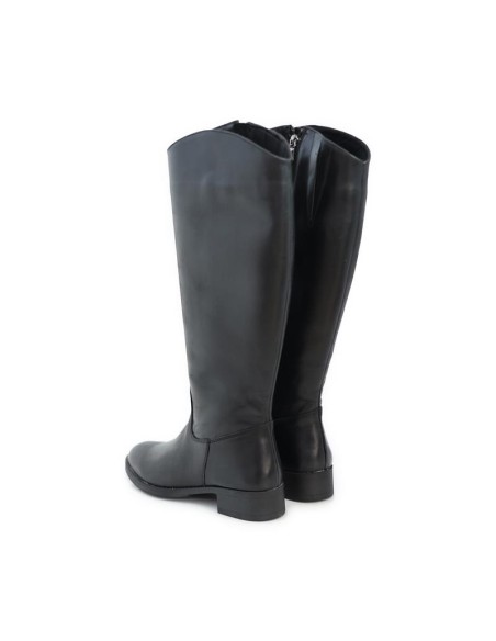 Botas de mujer de piel acabado a mano color negro