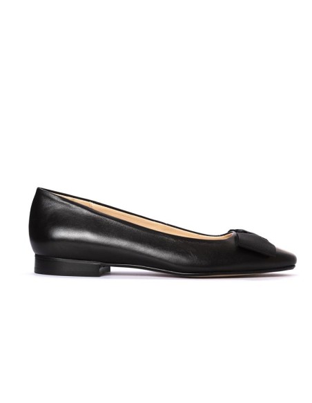 Black leather Ballet Flat