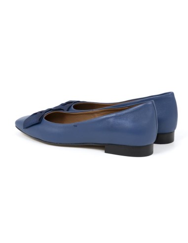 Zapato de Vestir de piel liso color azul