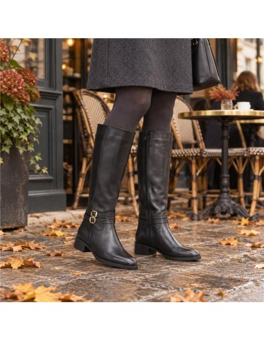 bottes femme de peau le noir W-MEMINA-BLACK