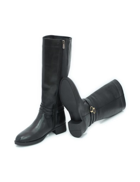 bottes femme de peau le noir W-MEMINA-BLACK