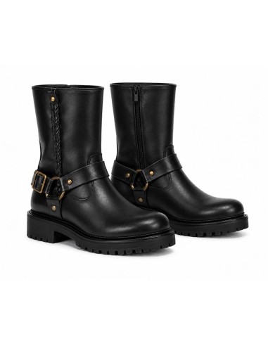 bottines femme de peau le noir W-MERATI-BLACK