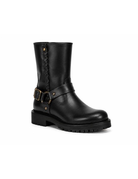 bottines femme de peau le noir W-MERATI-BLACK