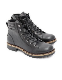 Black leather women's boots 2