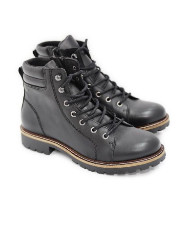bottines femme de peau le noir W-MOIRI-BLACK