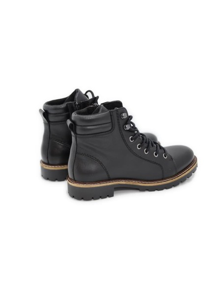 bottines femme de peau le noir W-MOIRI-BLACK