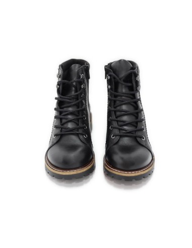 bottines femme de peau le noir W-MOIRI-BLACK