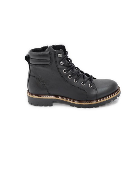 bottines femme de peau le noir W-MOIRI-BLACK