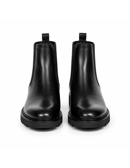 Botines Chelsea de piel con hebilla color negro