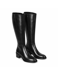Botas de mujer de piel con hebilla color negro 2