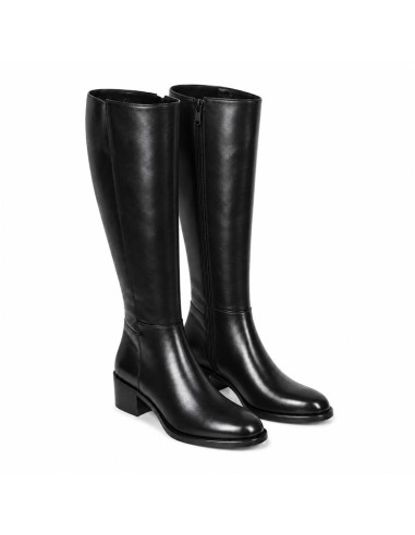 Botas de mujer de piel con hebilla color negro