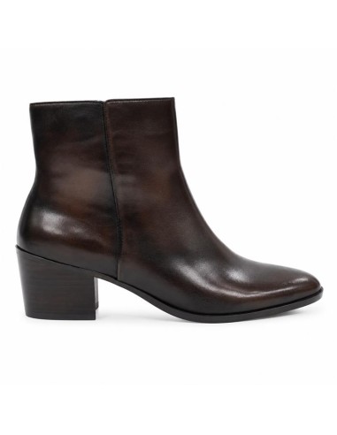 bottines femme de peau marron W-MURELI-BROWN