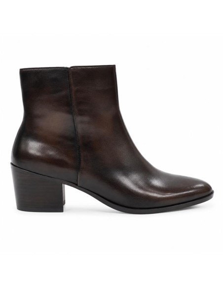 bottines femme de peau marron W-MURELI-BROWN