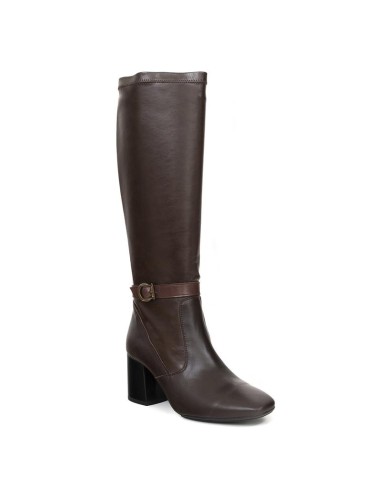 Brown leather Women's high boots
