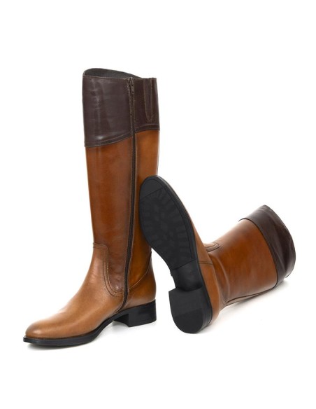 Light Brown leather Women's high boots