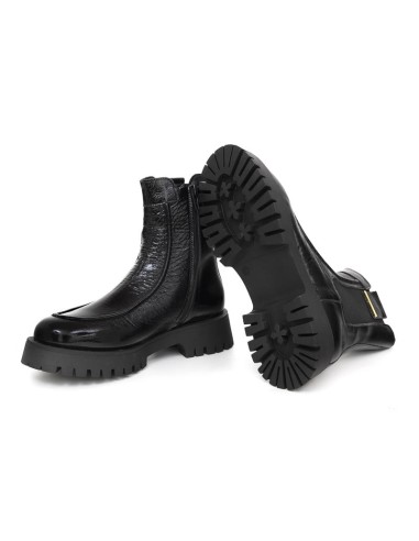 bottines femme de peau le noir W-NALAZI-BLACK