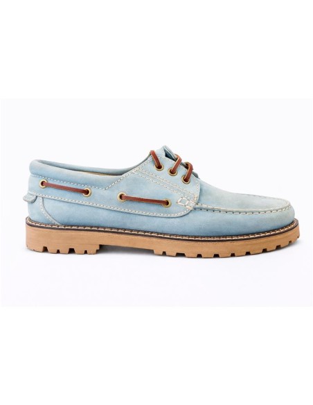 Chaussures bateau femme suède bleu W-NALENA-BLUE