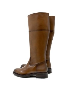Botas de mujer de piel difuminado color cuero 2