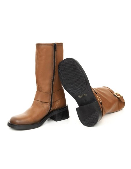 Light Brown leather Women's high boots