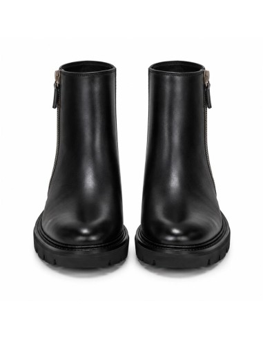 Black leather women's boot