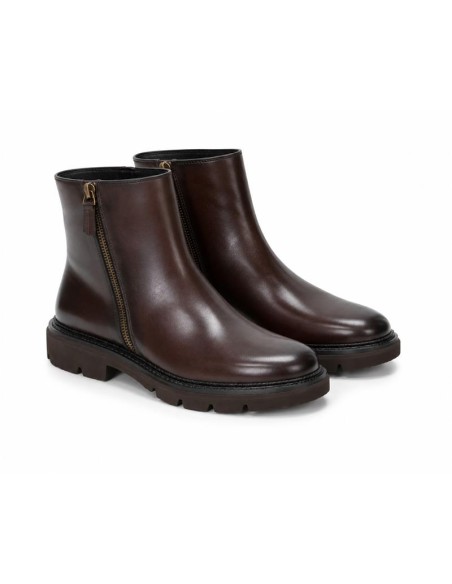 Brown leather women's boot