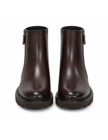 Brown leather women's boot