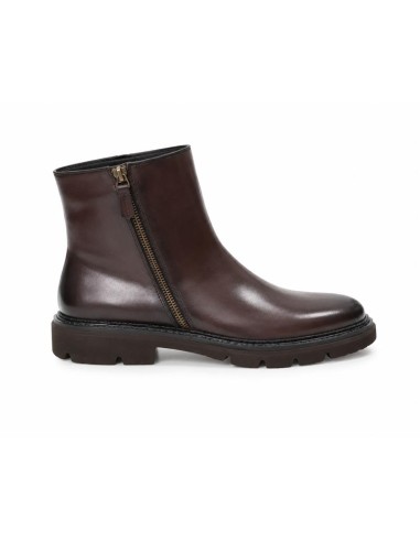 Brown leather women's boot