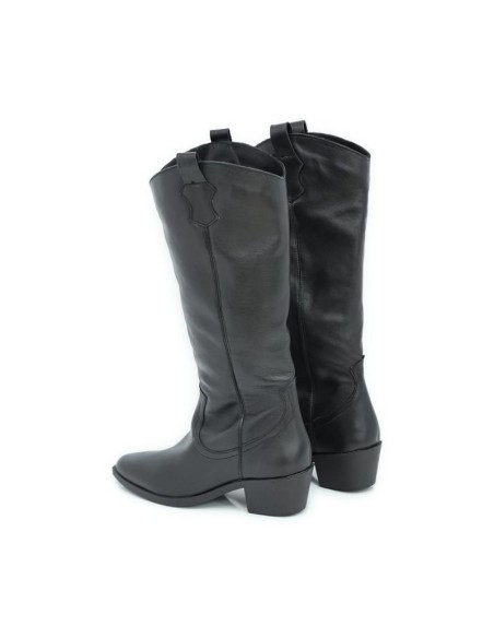 bottes femme de peau le noir W-NELARA-BLACK
