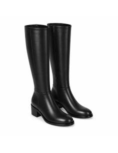 Botas de mujer de piel con hebilla color negro 2