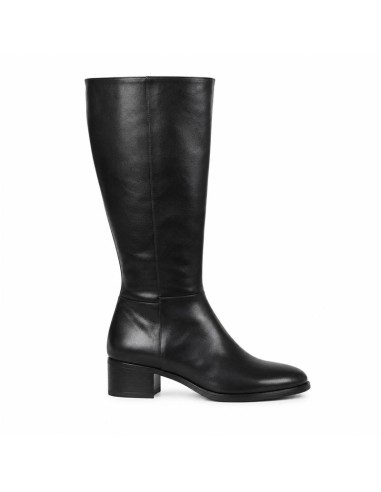 Botas de mujer de piel con hebilla color negro