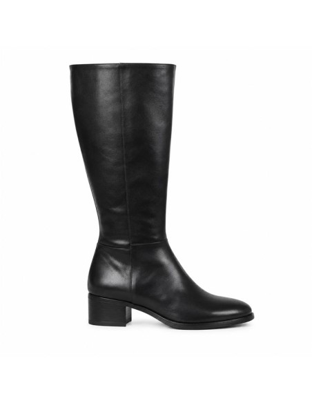 Botas de mujer de piel con hebilla color negro