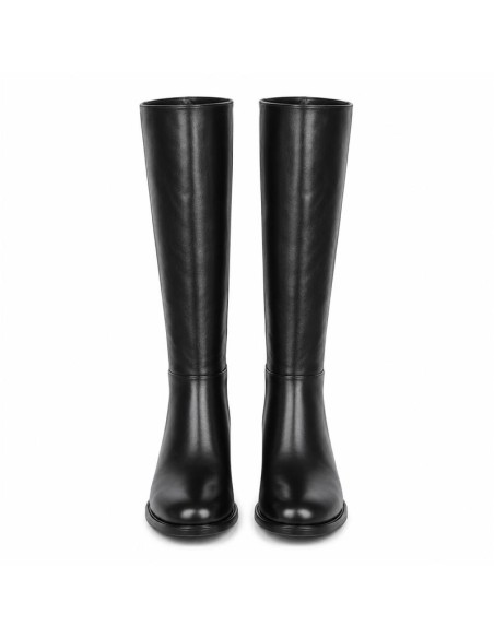 Botas de mujer de piel con hebilla color negro