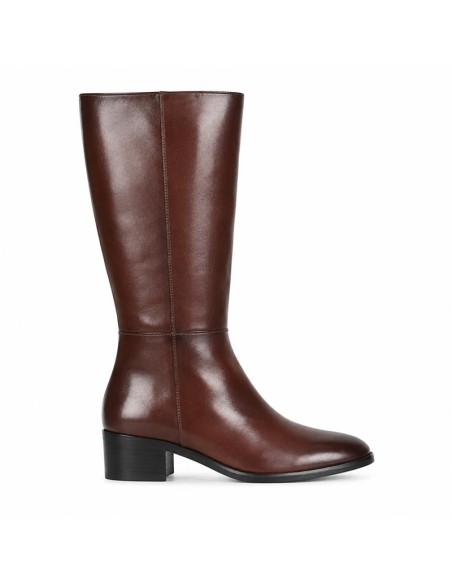 bottes femme de peau marron W-NILARO-BROWN