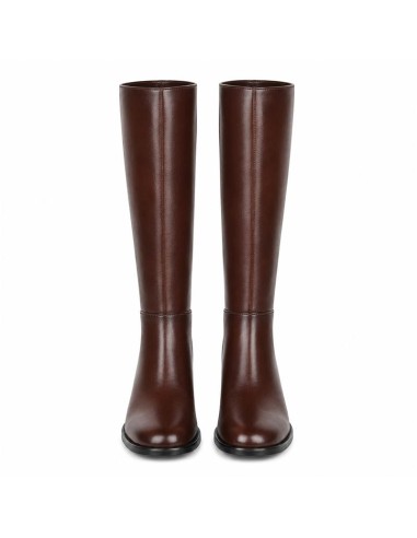 bottes femme de peau marron W-NILARO-BROWN