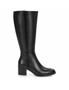 Botas de mujer de piel con hebilla color negro 2