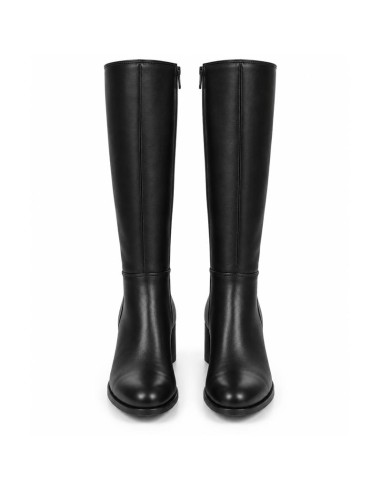 Botas de mujer de piel con hebilla color negro