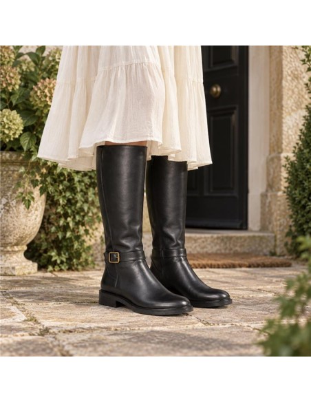 bottes femme de peau le noir W-NOLARIS-BLACK