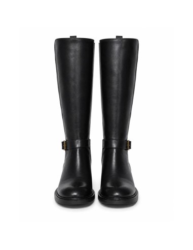 Black leather Women's high boots