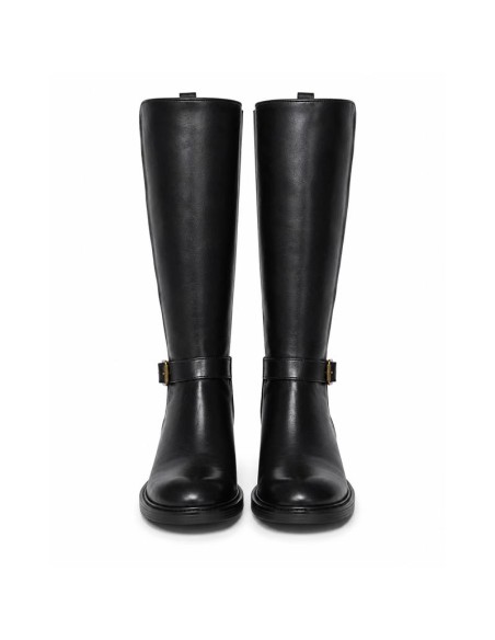 Black leather Women's high boots