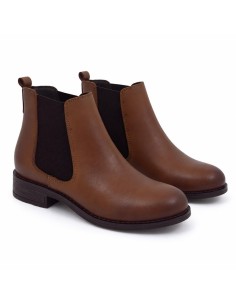Brown leather women's boots 2