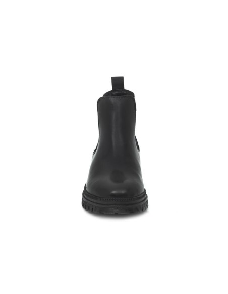 Black leather women's boots
