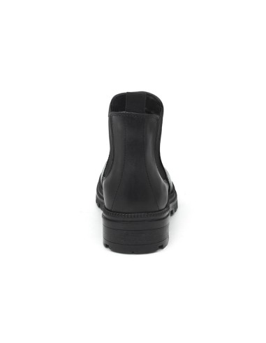 Black leather women's boots