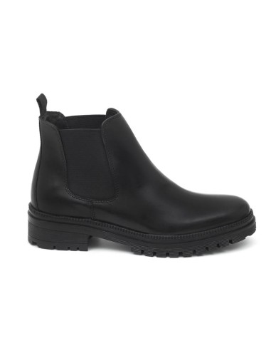 Black leather women's boots