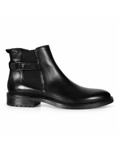 Botines Chelsea de piel con hebilla color negro 2
