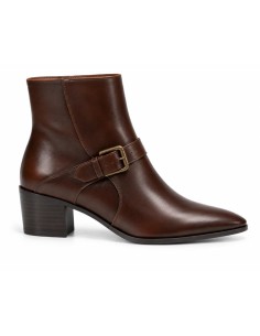 Brown leather women's boots 2