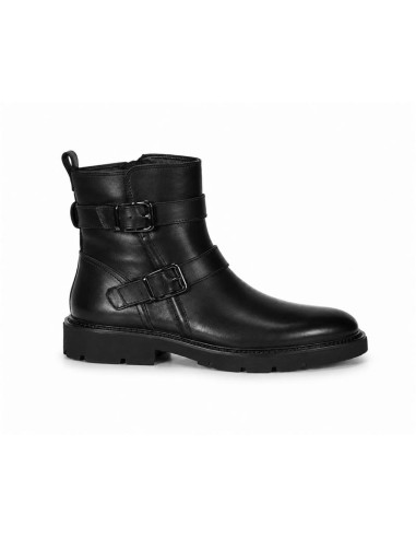 Black leather women's boots